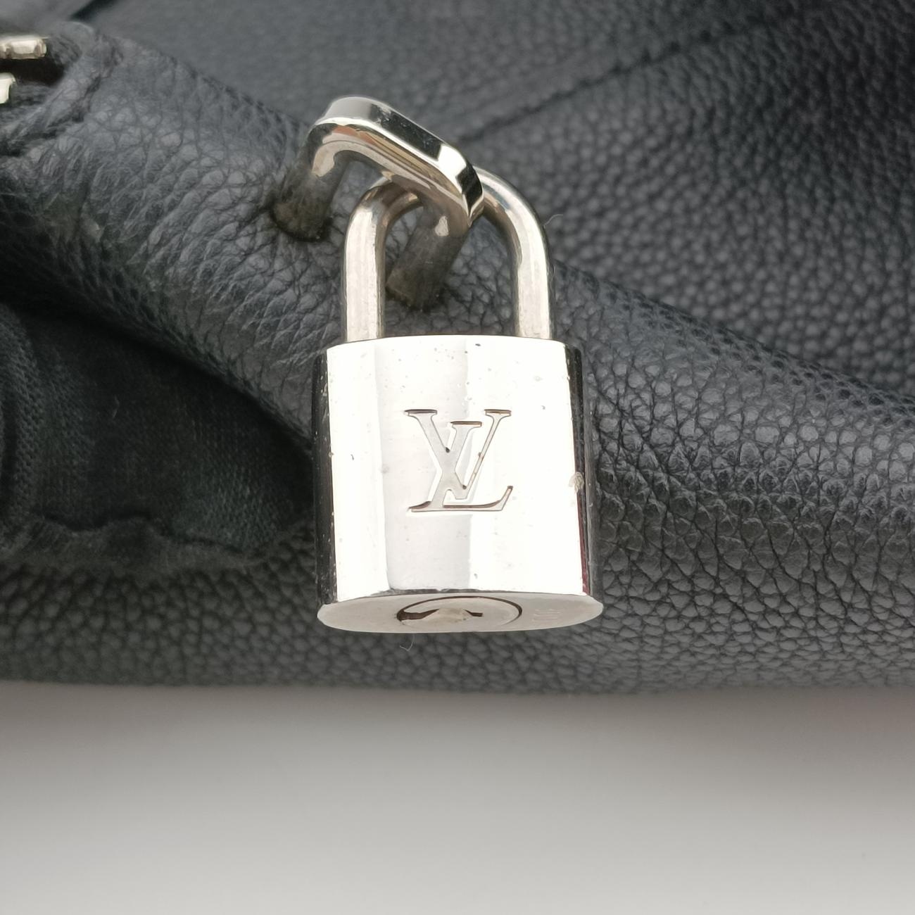 Pre-owned Louis Vuitton lockit MM Black Leather M94592 handbag | stylenewstar