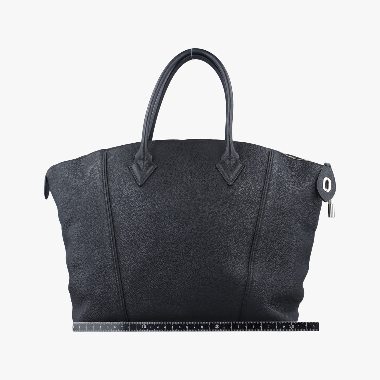 Pre-owned Louis Vuitton lockit MM Black Leather M94592 handbag | stylenewstar