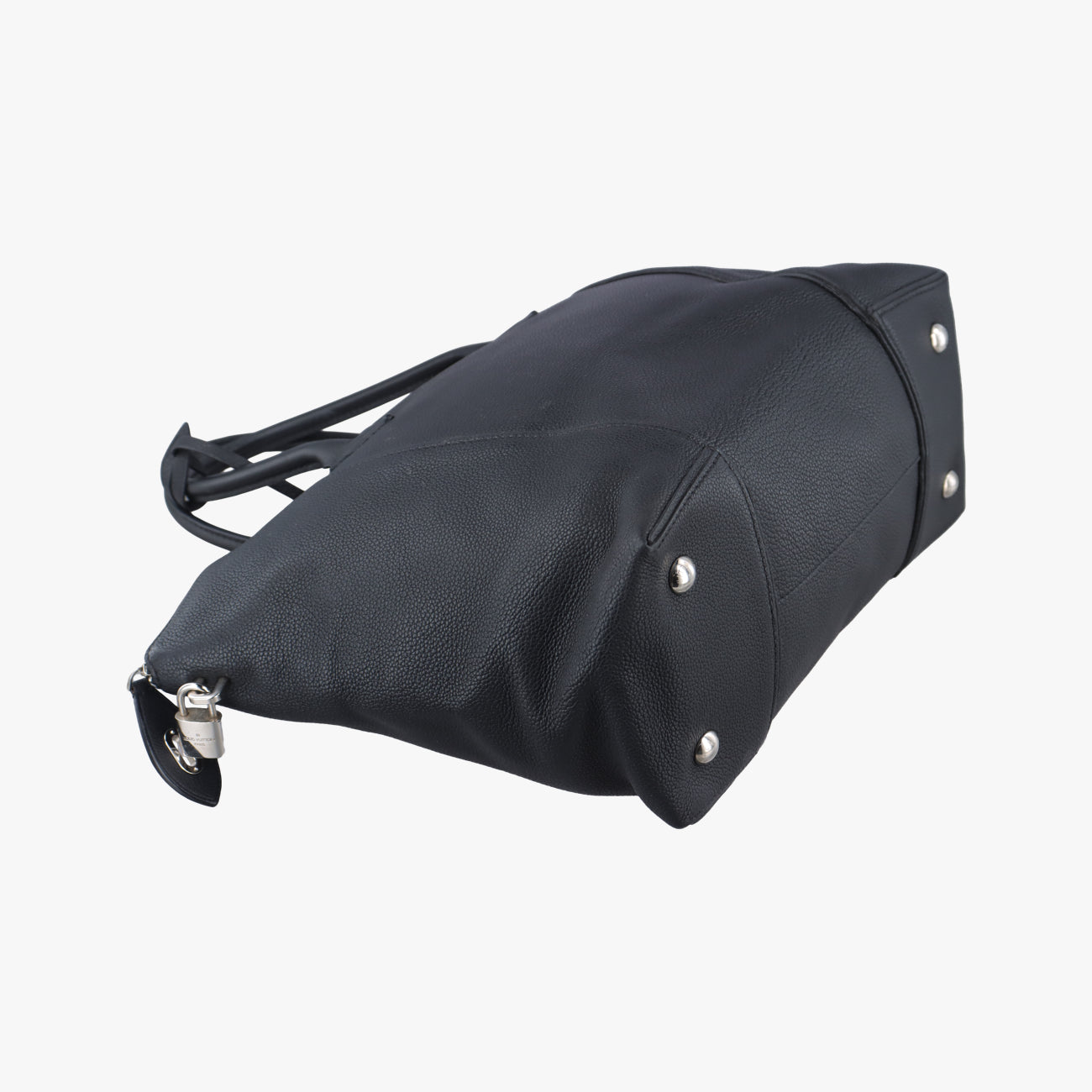 Pre-owned Louis Vuitton lockit MM Black Leather M94592 handbag | stylenewstar