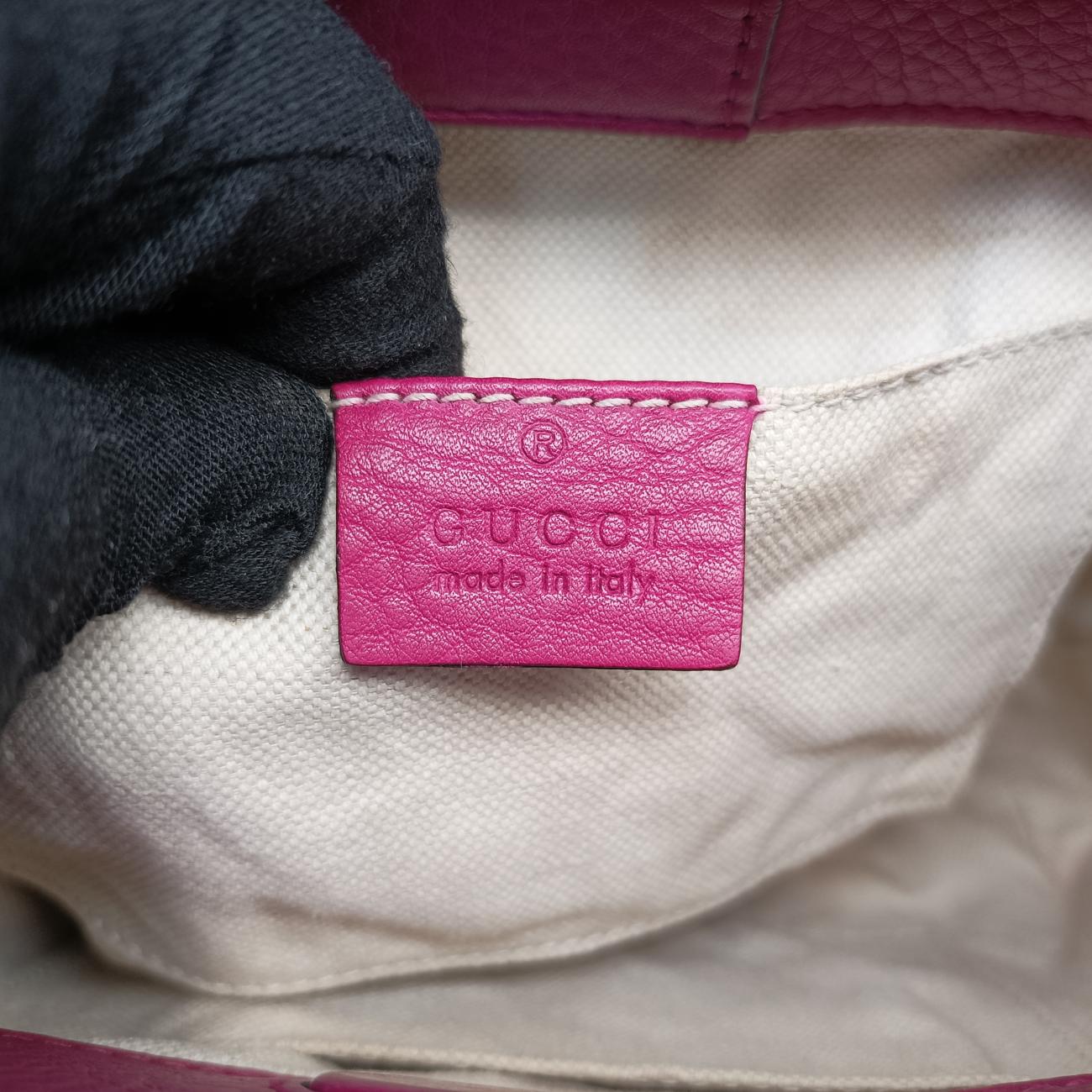 Pre-owned Gucci Bamboo Shopper Rose Leather 368823 shoulderbag | stylenewstar