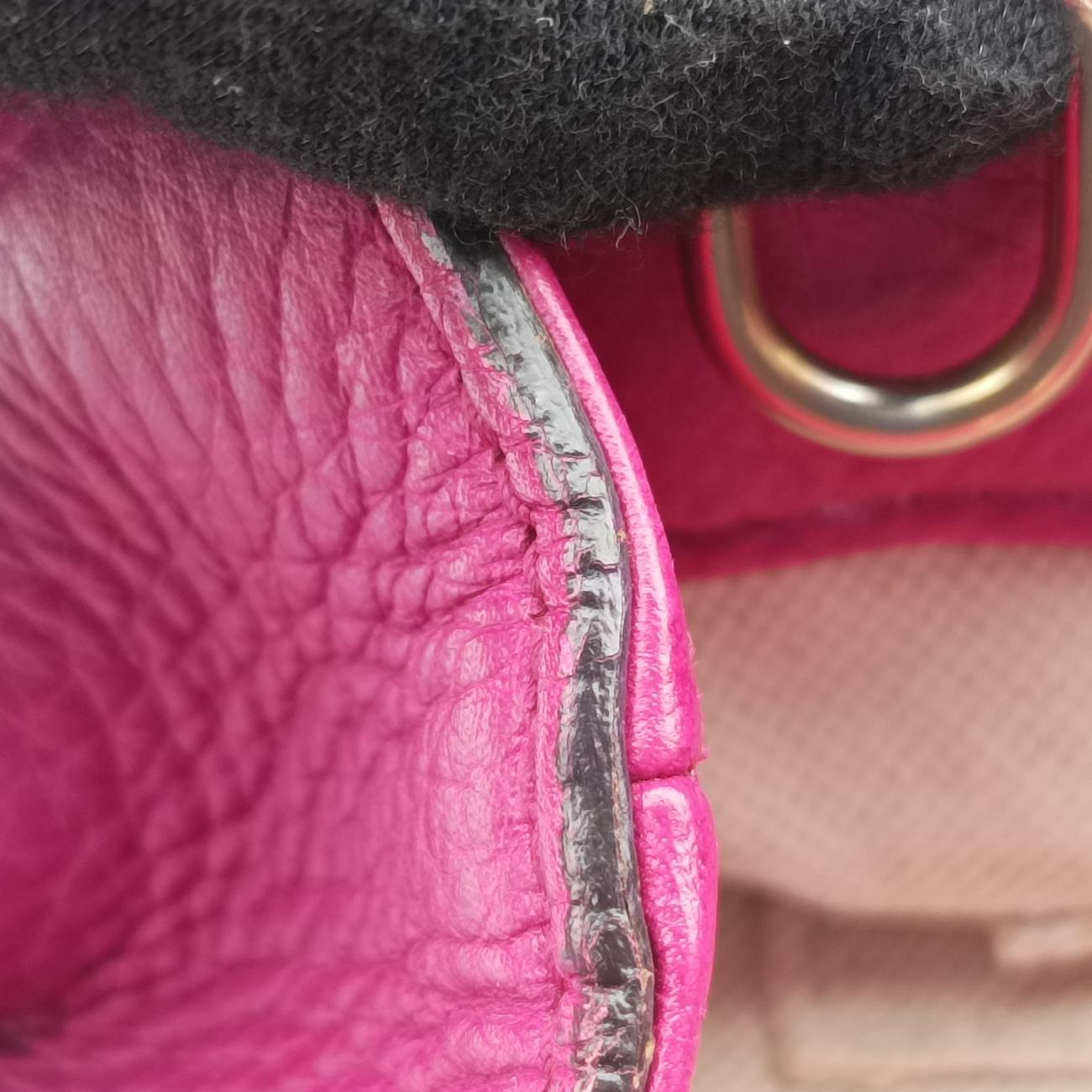 Pre-owned Gucci Bamboo Shopper Rose Leather 368823 shoulderbag | stylenewstar