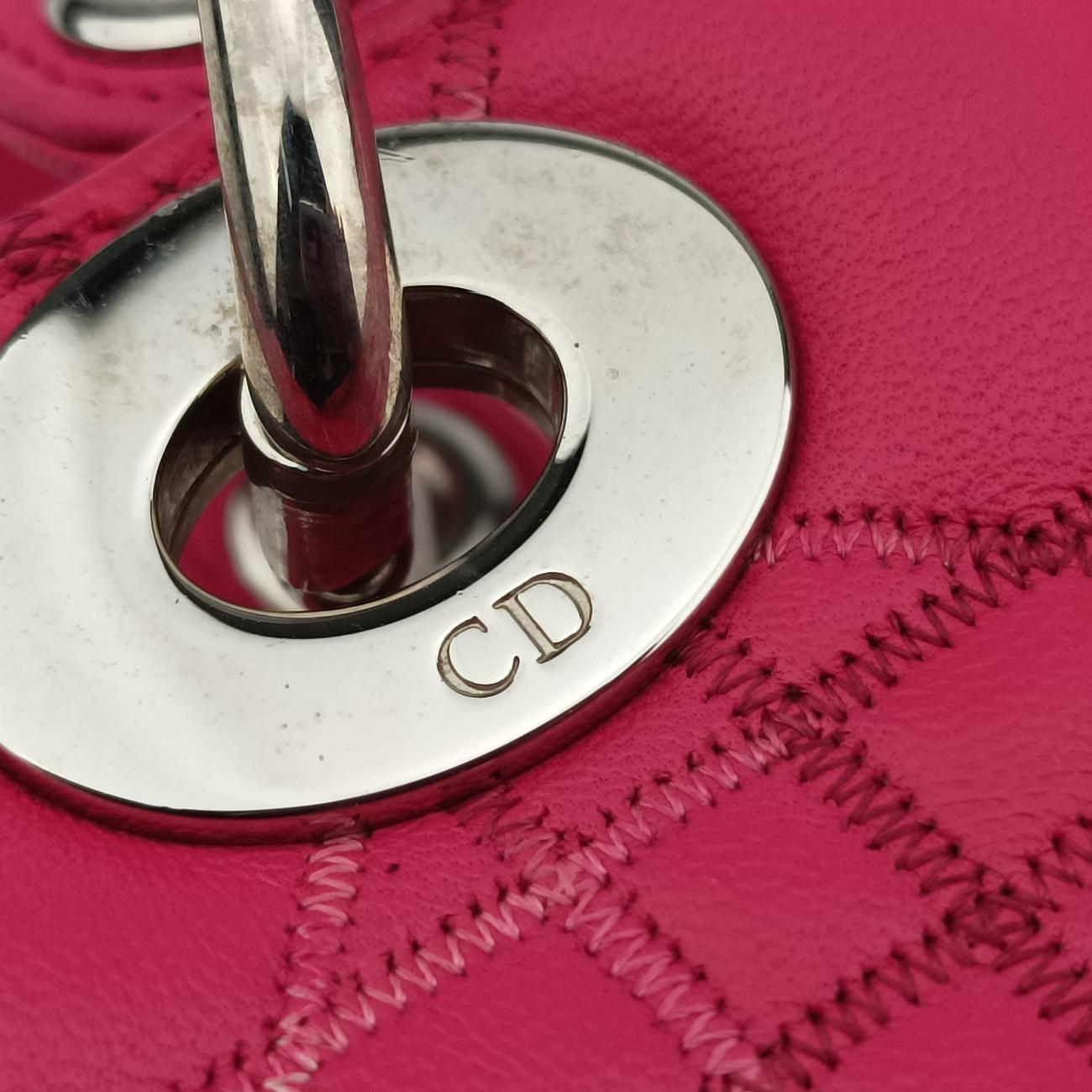 Vintage Christian Dior Lady Dior Rose lambskin  shoulderbag | stylenewstar