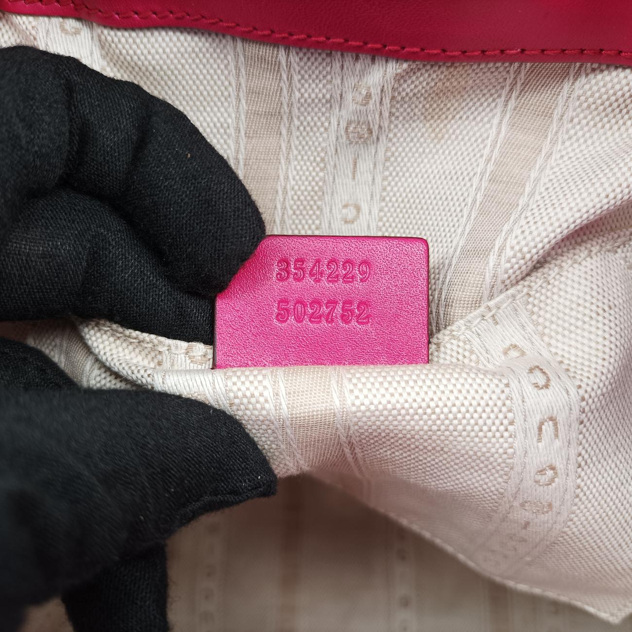 Pre-owned Gucci Bright Diamante Bucket Rose Leather 354229 shoulderbag | stylenewstar