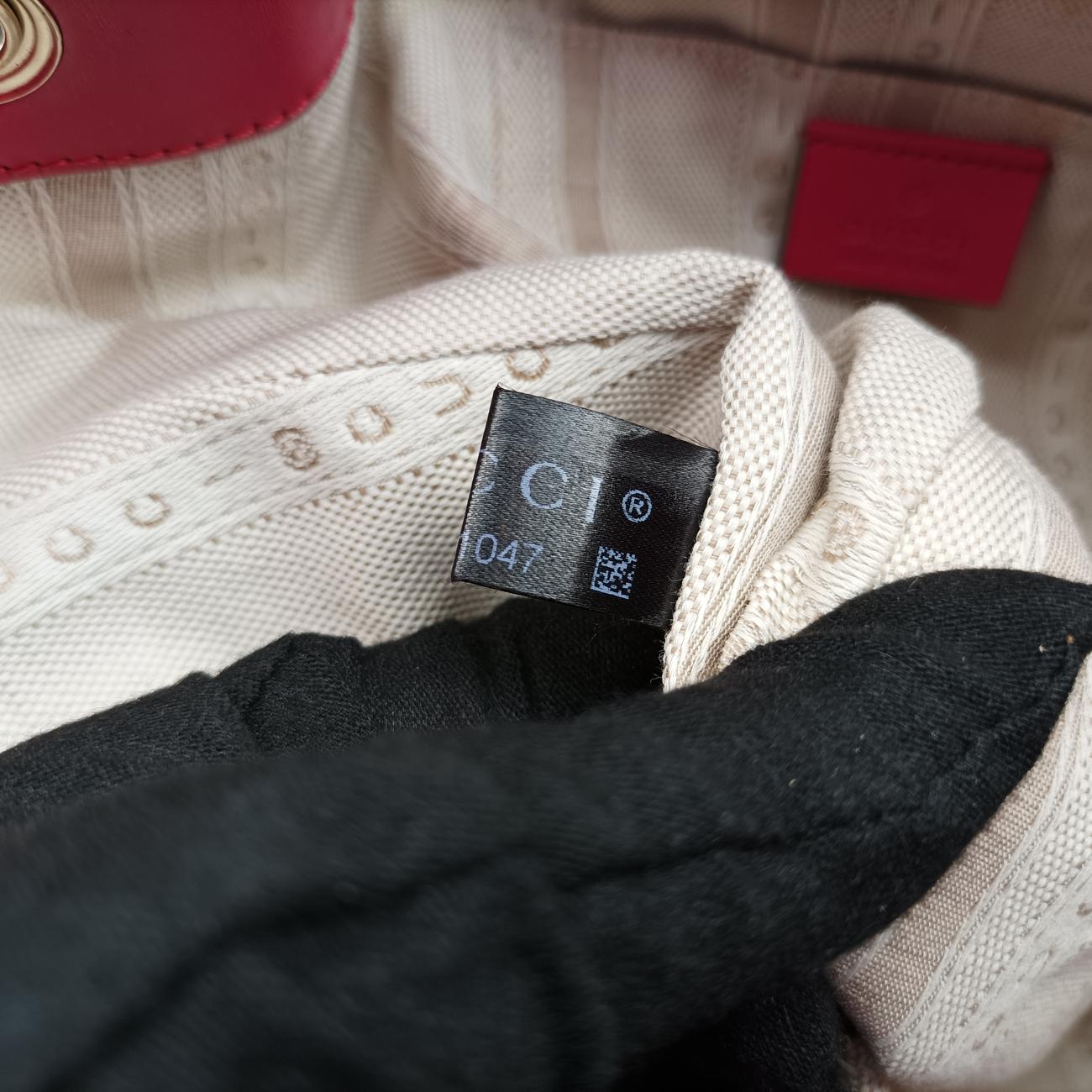 Pre-owned Gucci Bright Diamante Bucket Rose Leather 354229 shoulderbag | stylenewstar