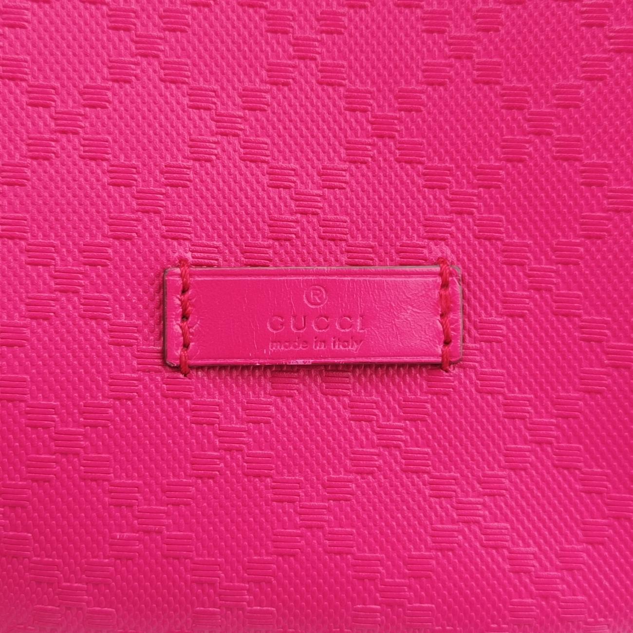 Pre-owned Gucci Bright Diamante Bucket Rose Leather 354229 shoulderbag | stylenewstar