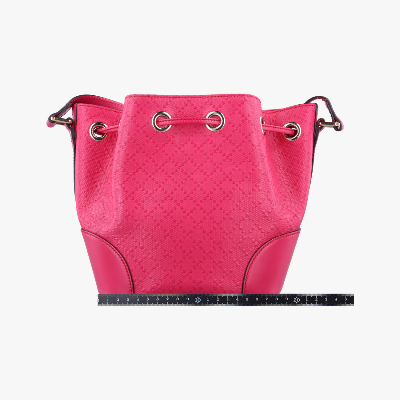 Pre-owned Gucci Bright Diamante Bucket Rose Leather 354229 shoulderbag | stylenewstar