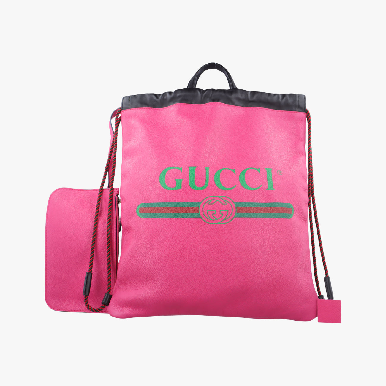 Print Drawstring Rose Leather G024042163