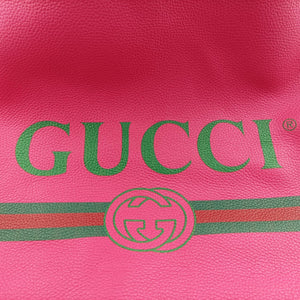 Print Drawstring Rose Leather G024042163