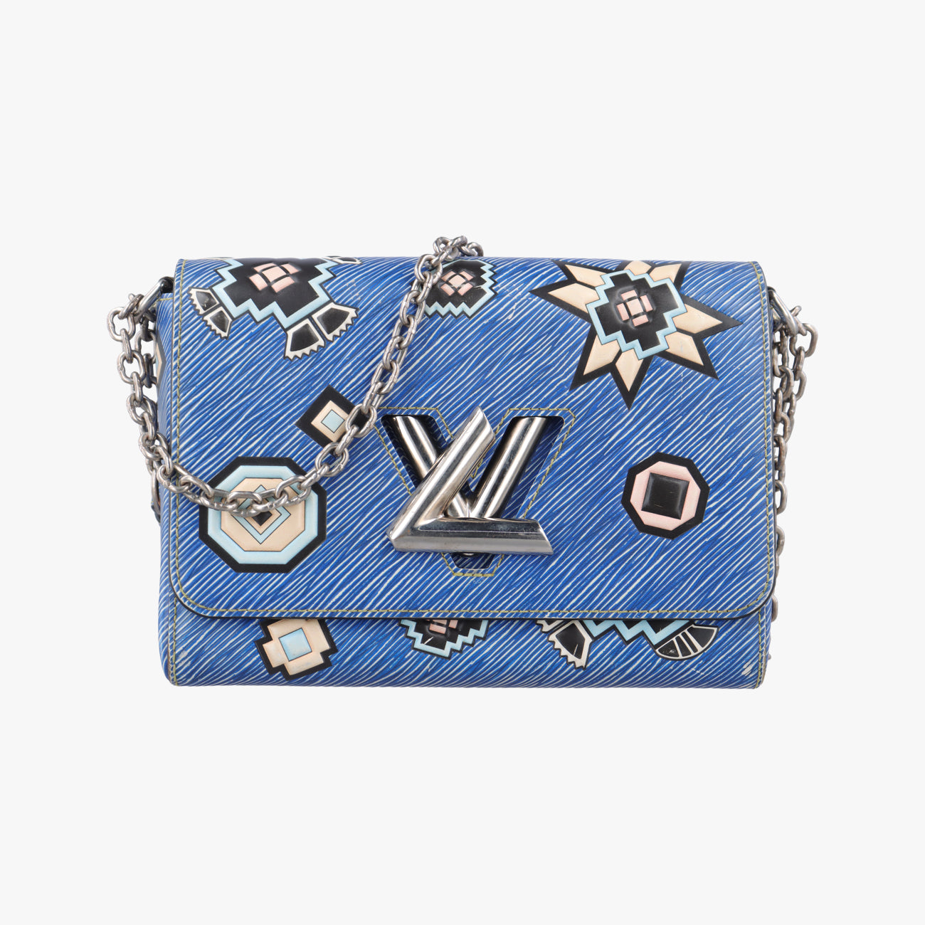 Pre-owned Louis Vuitton Twist MM Blue x Multicolor Epi M54865 shoulderbag | stylenewstar