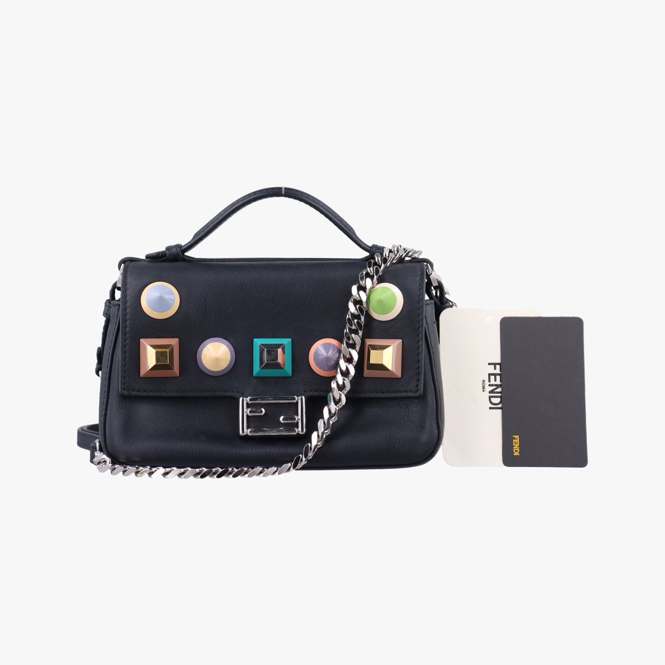 Micro Monster Double Baguette Black×Multicolour Leather 8M0371-SF5-178-8241