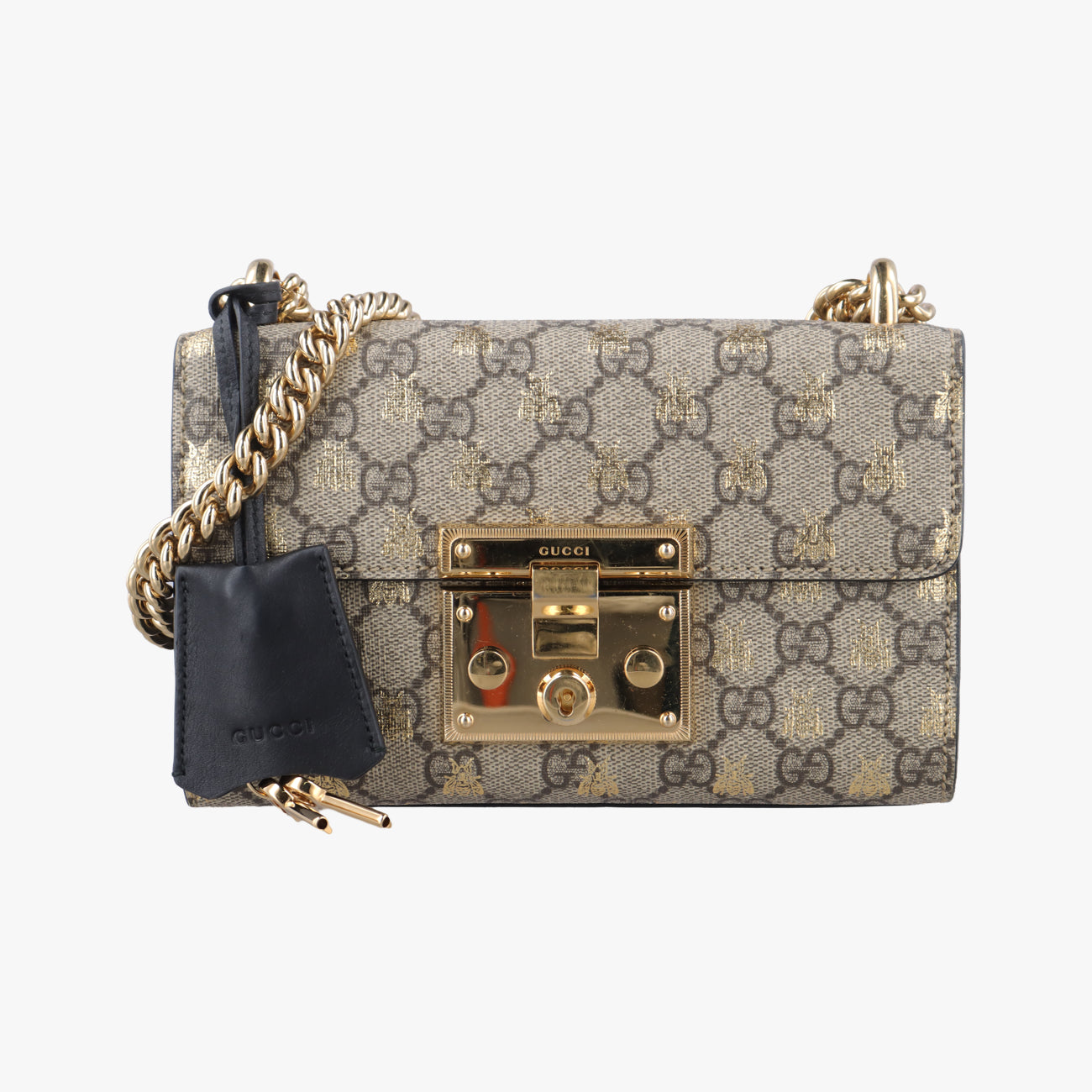 Padlock beige×black PVC coated canvas A030968460