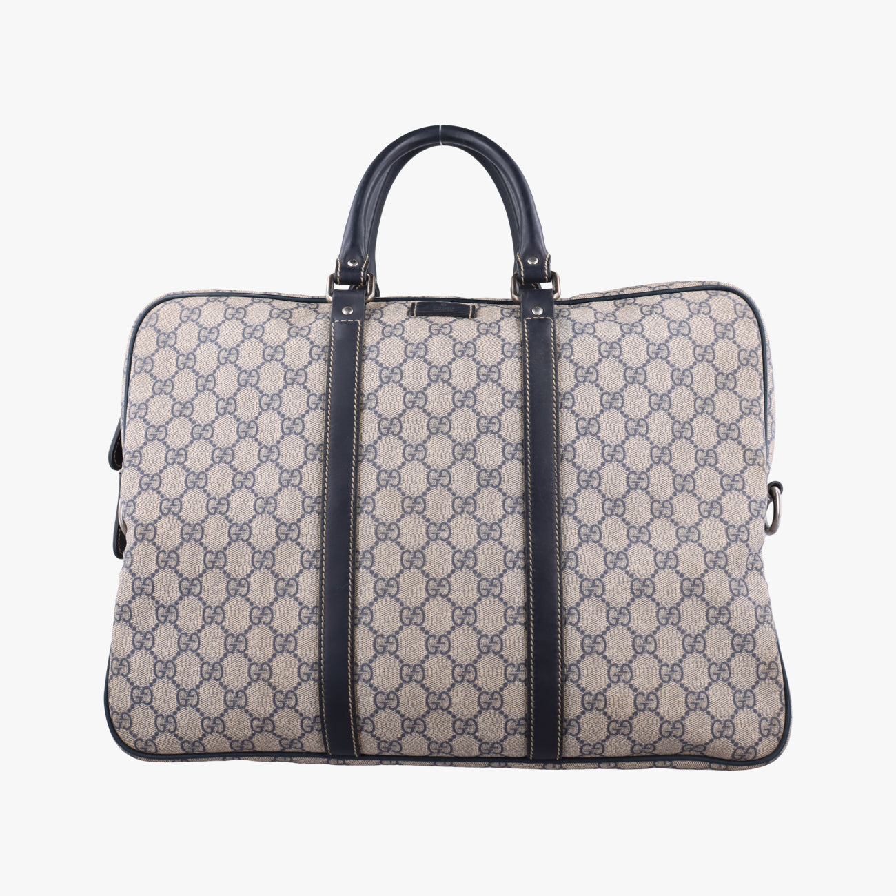 Pre-owned Gucci Diamante Beige×Black PVC coated canvas 208463 handbag | stylenewstar