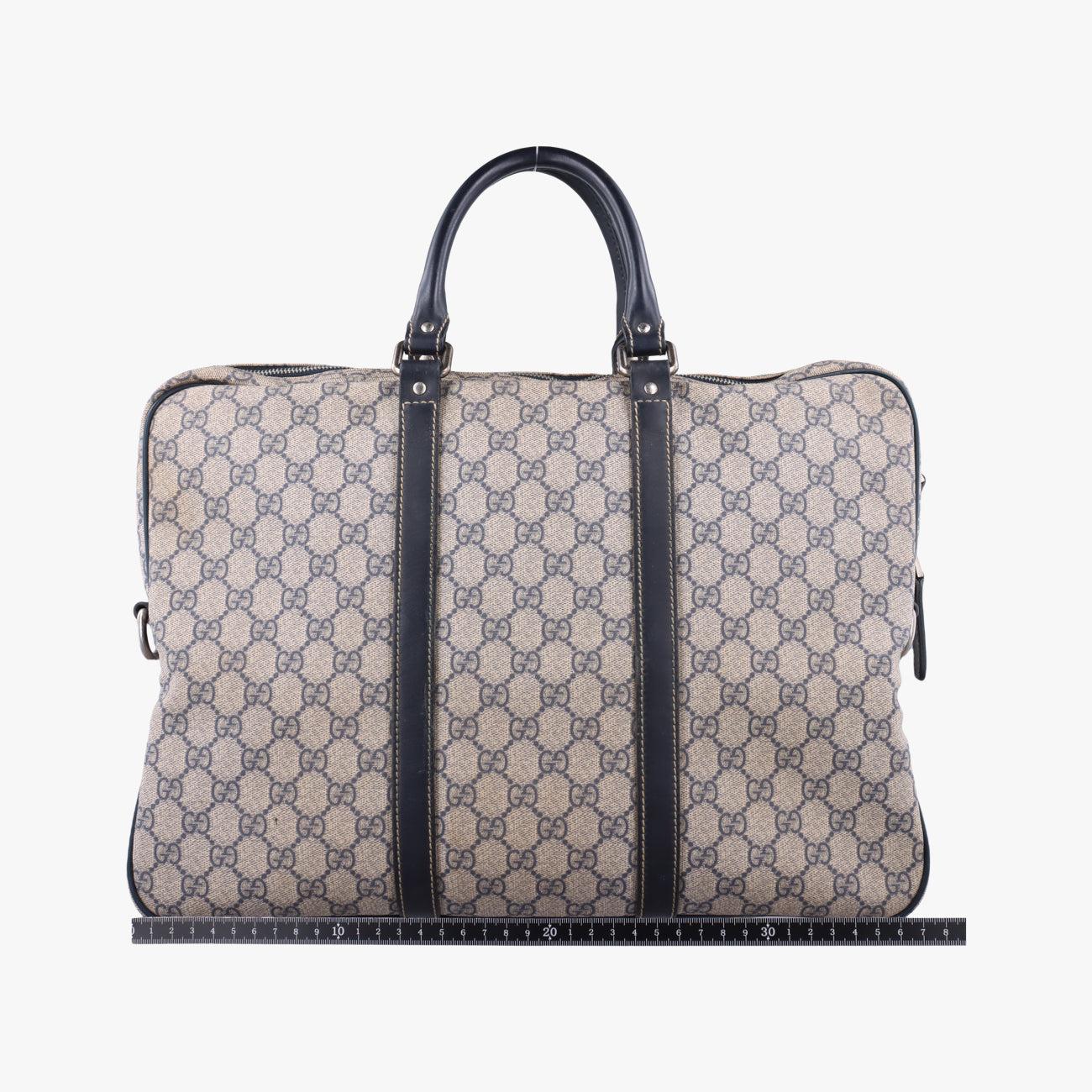 Pre-owned Gucci Diamante Beige×Black PVC coated canvas 208463 handbag | stylenewstar