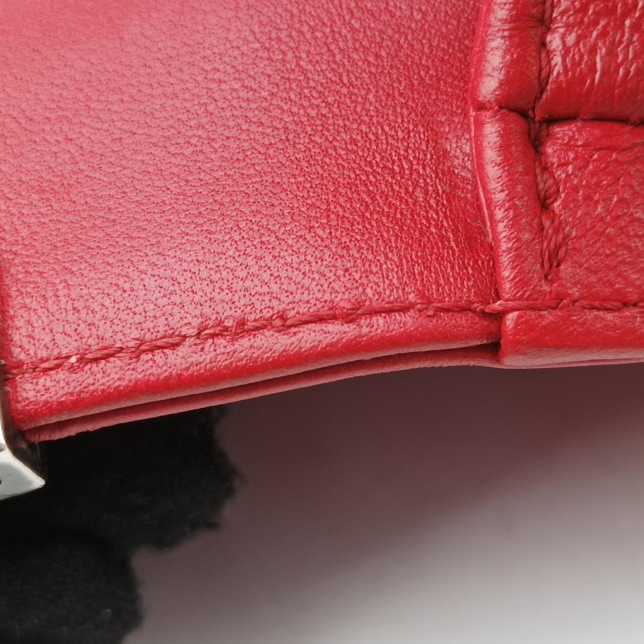 Pre-owned Chanel BOY CHANEL Red lambskin A66094 shoulderbag | stylenewstar