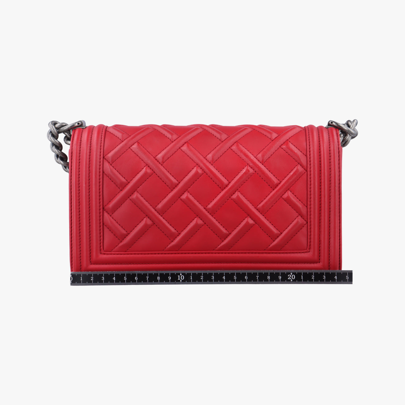 Pre-owned Chanel BOY CHANEL Red lambskin A66094 shoulderbag | stylenewstar
