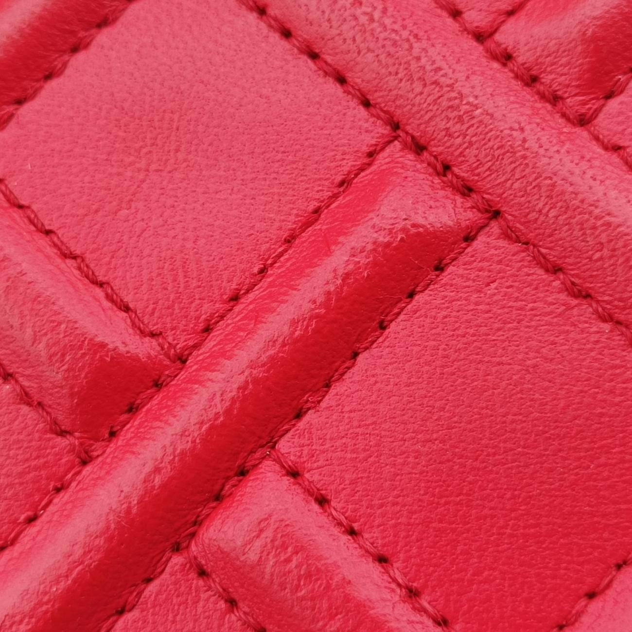 Pre-owned Chanel BOY CHANEL Red lambskin A66094 shoulderbag | stylenewstar