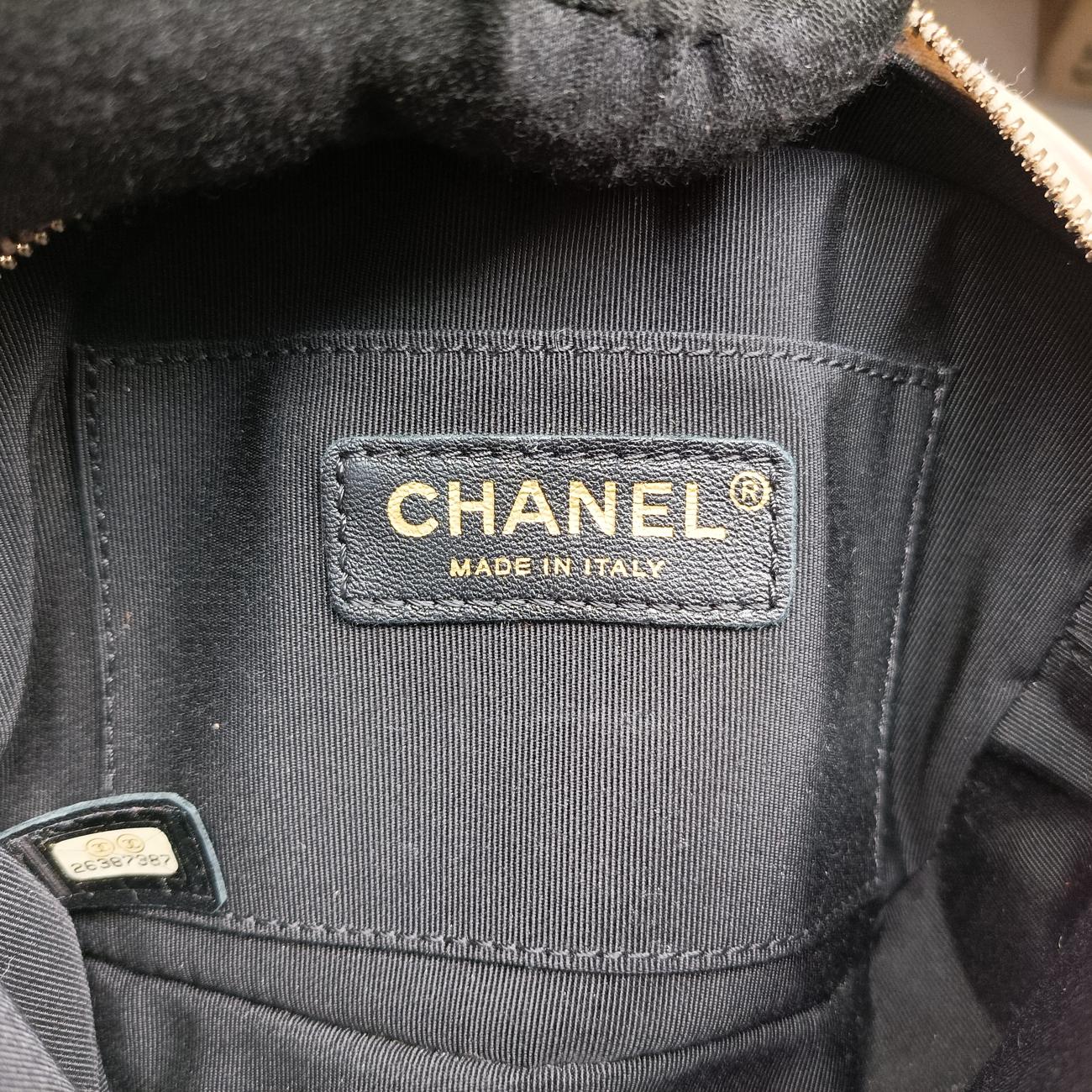 Pre-owned Chanel Button Up Double Zip Camera Pinkish Beige Leather A57574 shoulderbag | stylenewstar