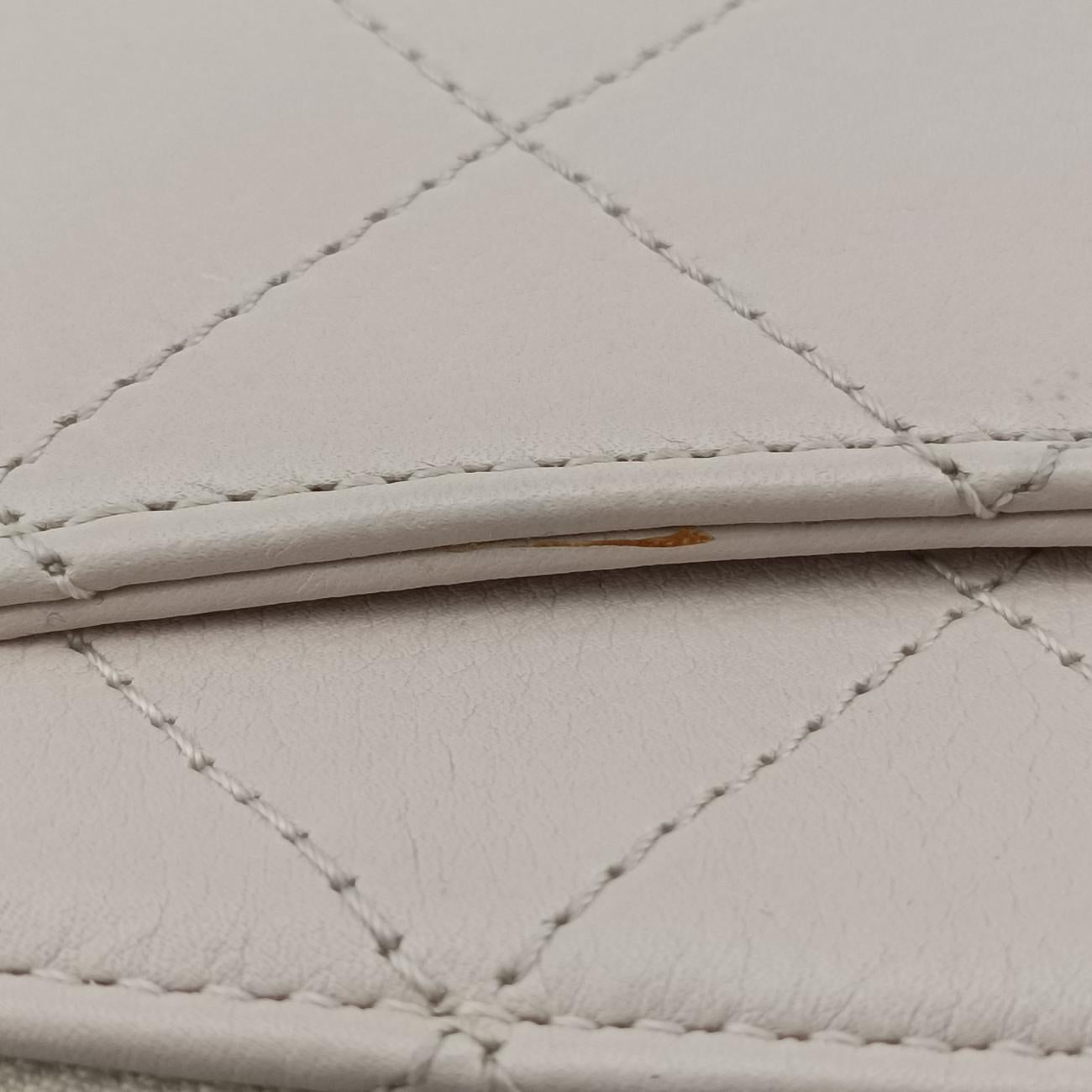 Pre-owned Chanel Button Up Double Zip Camera Pinkish Beige Leather A57574 shoulderbag | stylenewstar