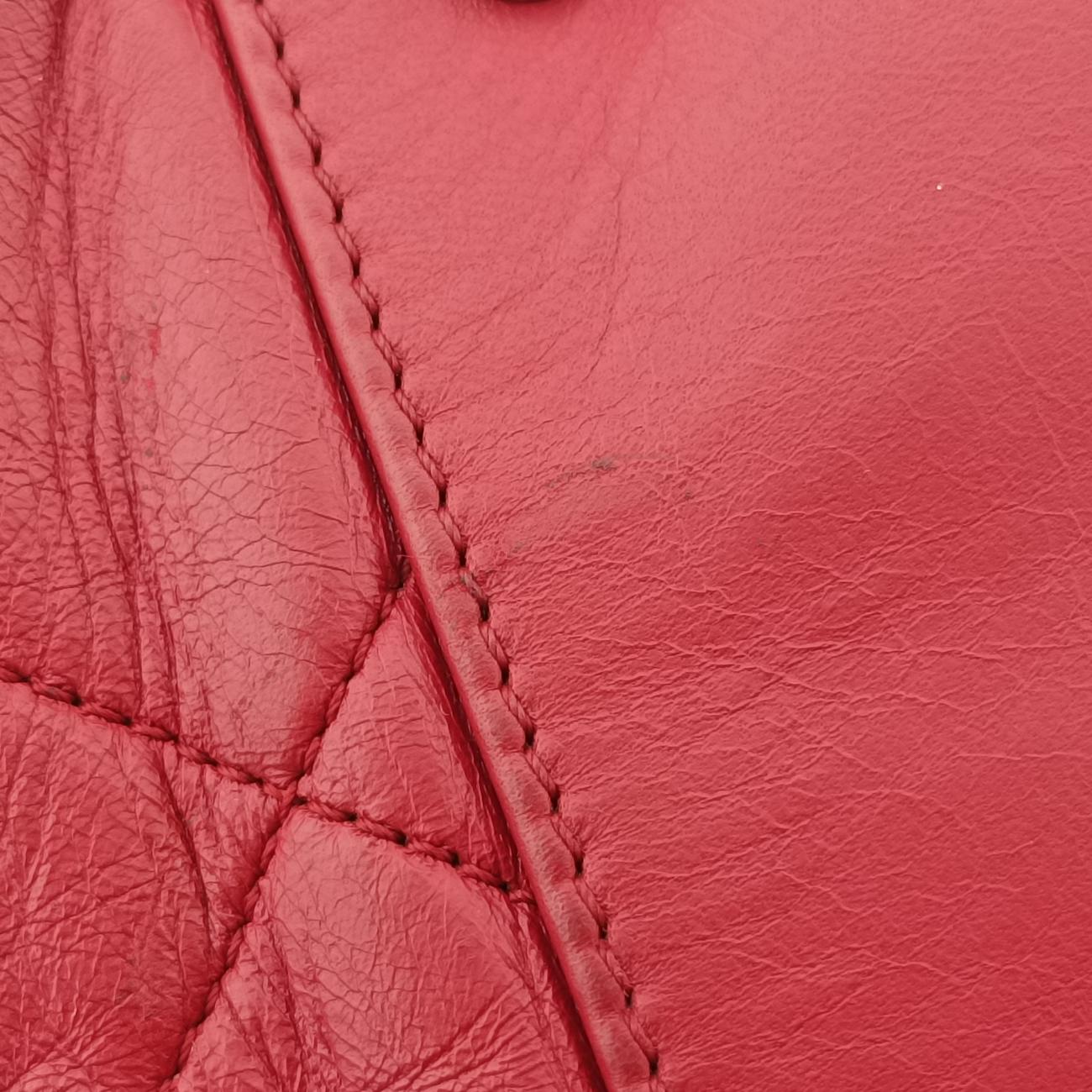 Vintage Chanel East West Red lambskin A37694 shoulderbag | stylenewstar