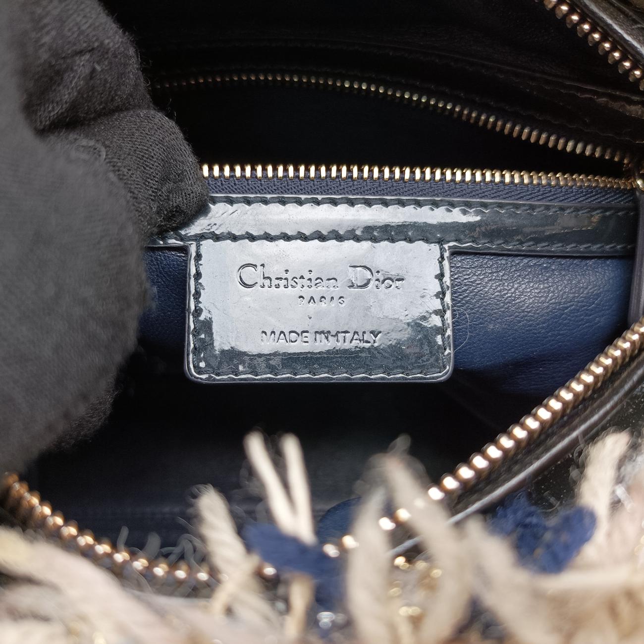 Vintage Christian Dior Lady Dior Beige×Multicolour Tweed  handbag | stylenewstar