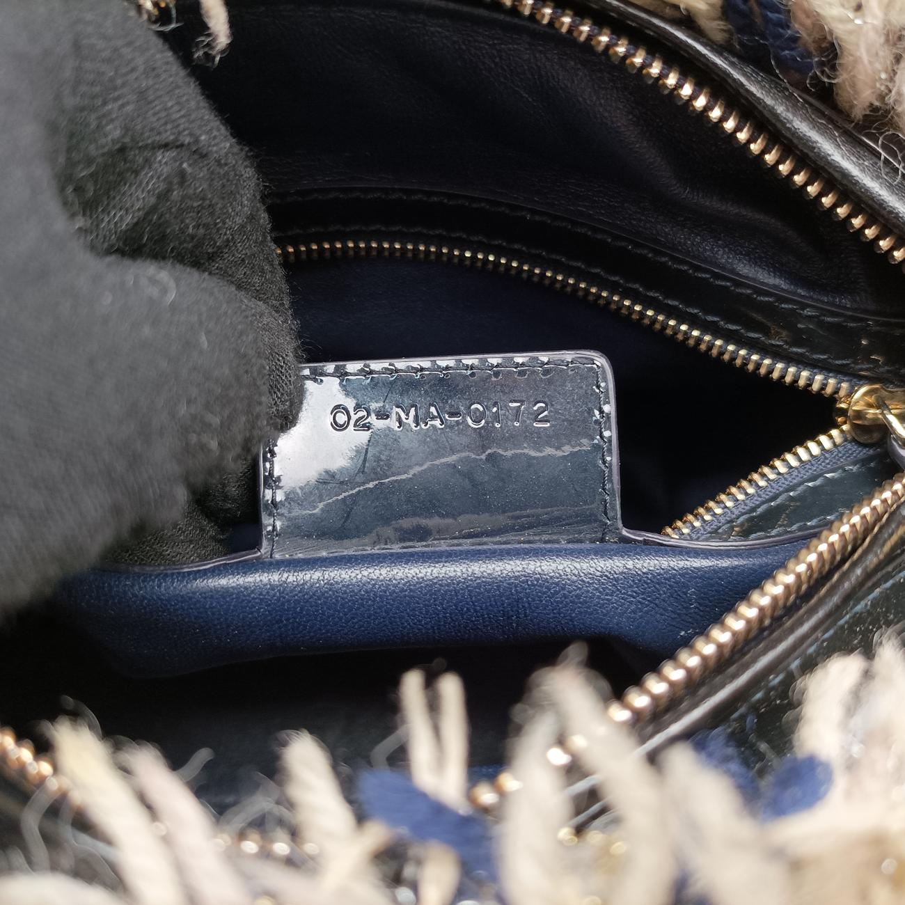 Vintage Christian Dior Lady Dior Beige×Multicolour Tweed  handbag | stylenewstar