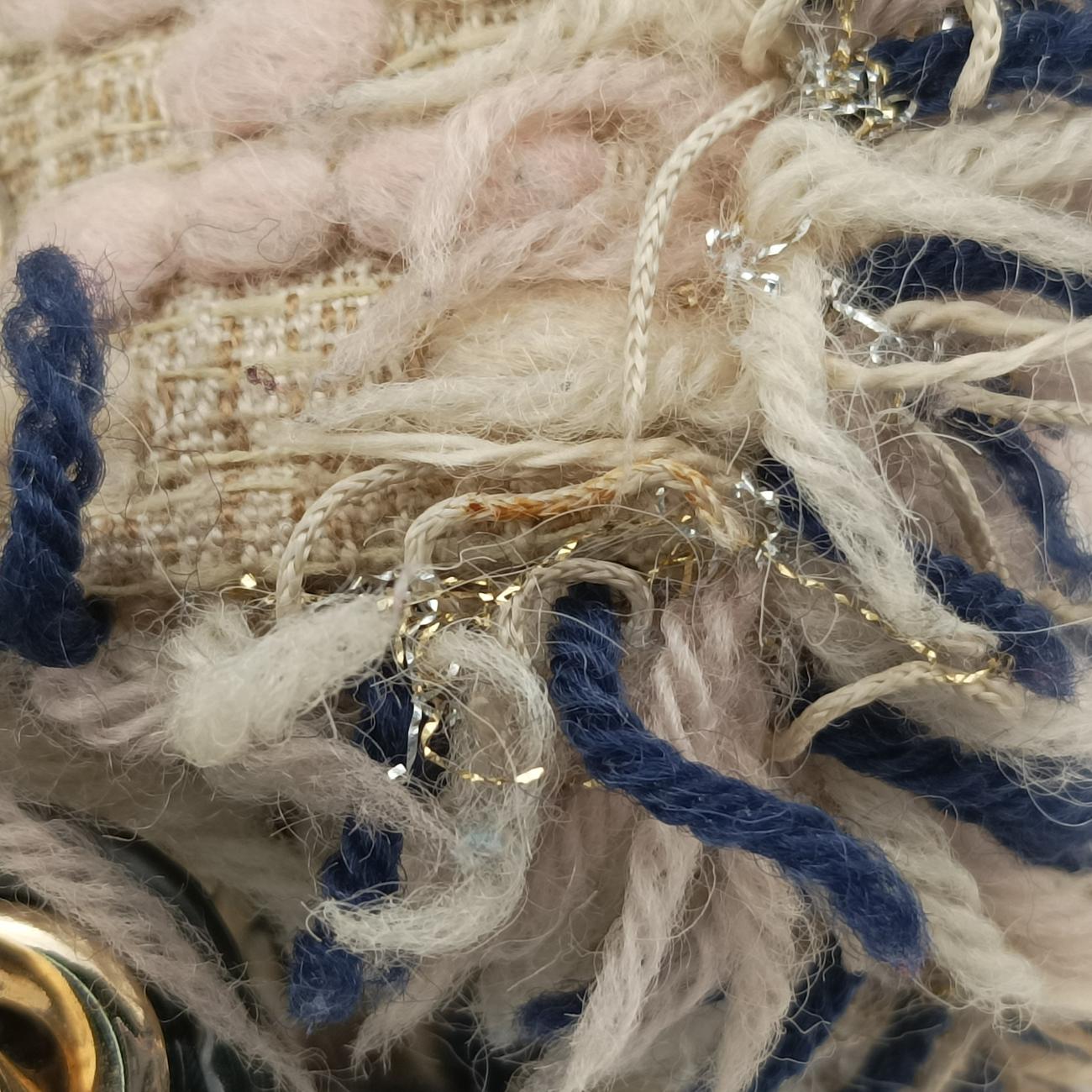 Vintage Christian Dior Lady Dior Beige×Multicolour Tweed  handbag | stylenewstar