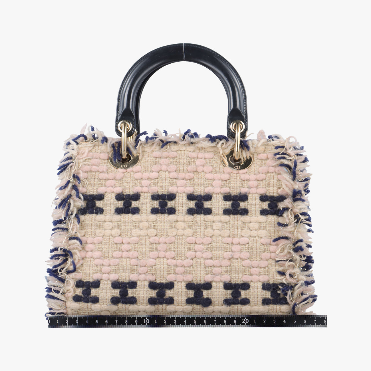 Vintage Christian Dior Lady Dior Beige×Multicolour Tweed  handbag | stylenewstar