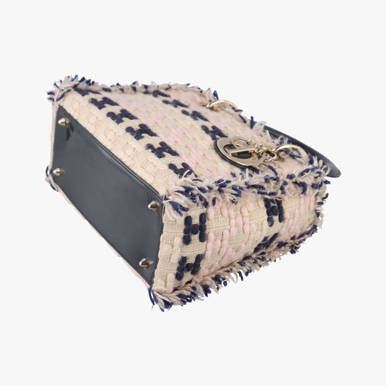 Vintage Christian Dior Lady Dior Beige×Multicolour Tweed  handbag | stylenewstar