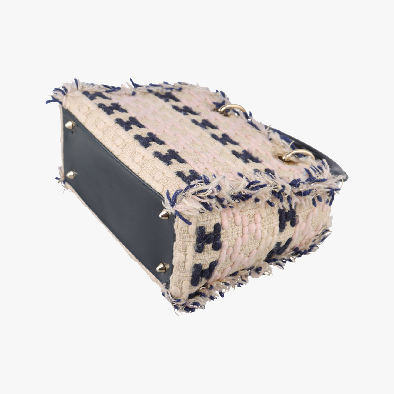 Vintage Christian Dior Lady Dior Beige×Multicolour Tweed  handbag | stylenewstar