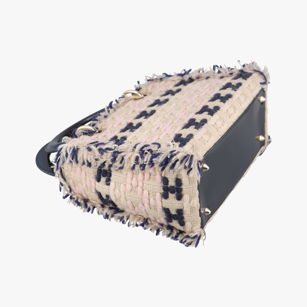 Vintage Christian Dior Lady Dior Beige×Multicolour Tweed  handbag | stylenewstar