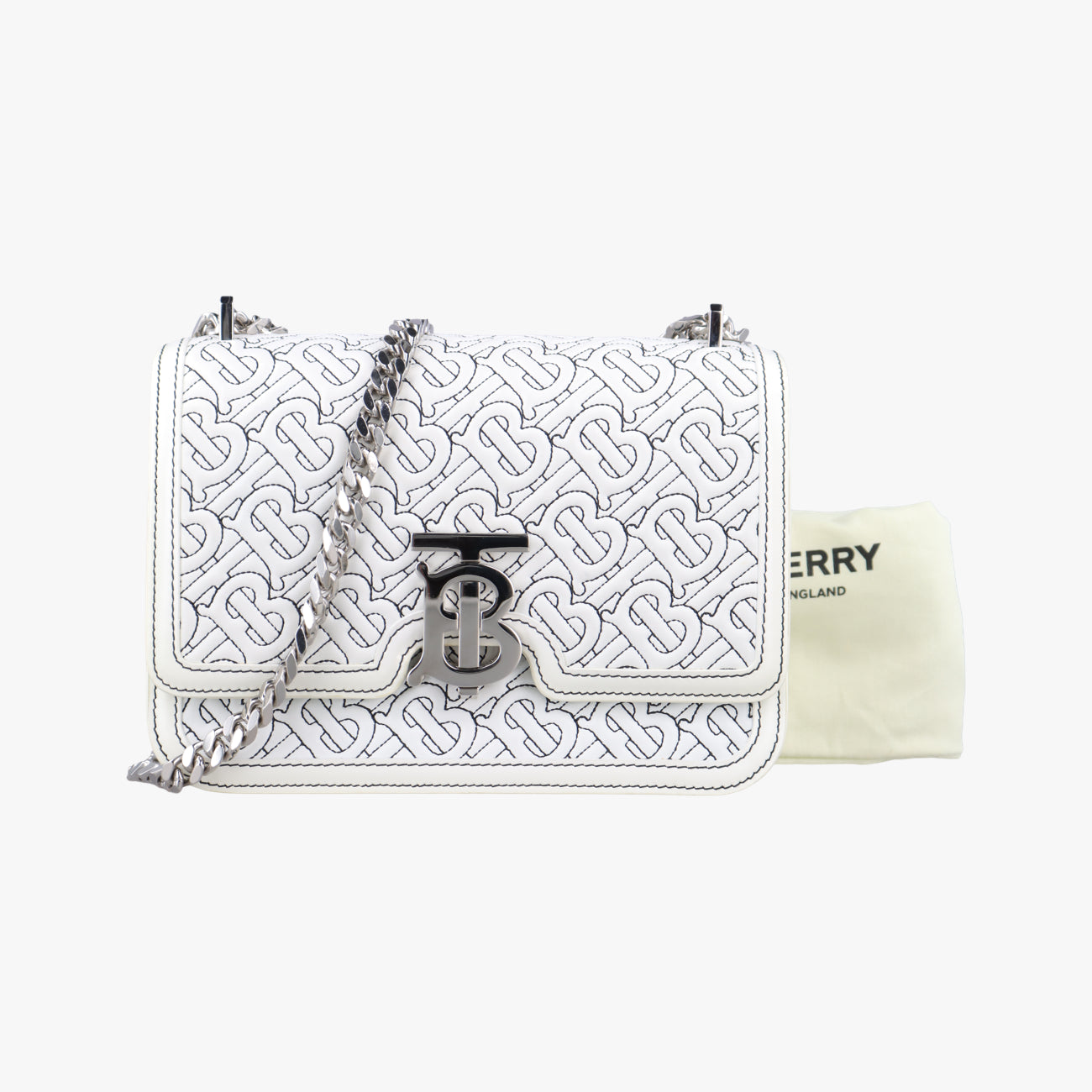 TB Logo White leather BMPPAN1301