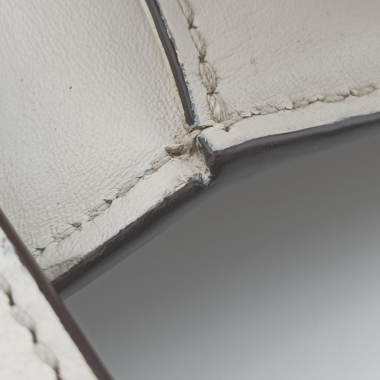 Pre-owned Gucci Sylvie Ivory× navy × red Leather 470270 shoulderbag | stylenewstar