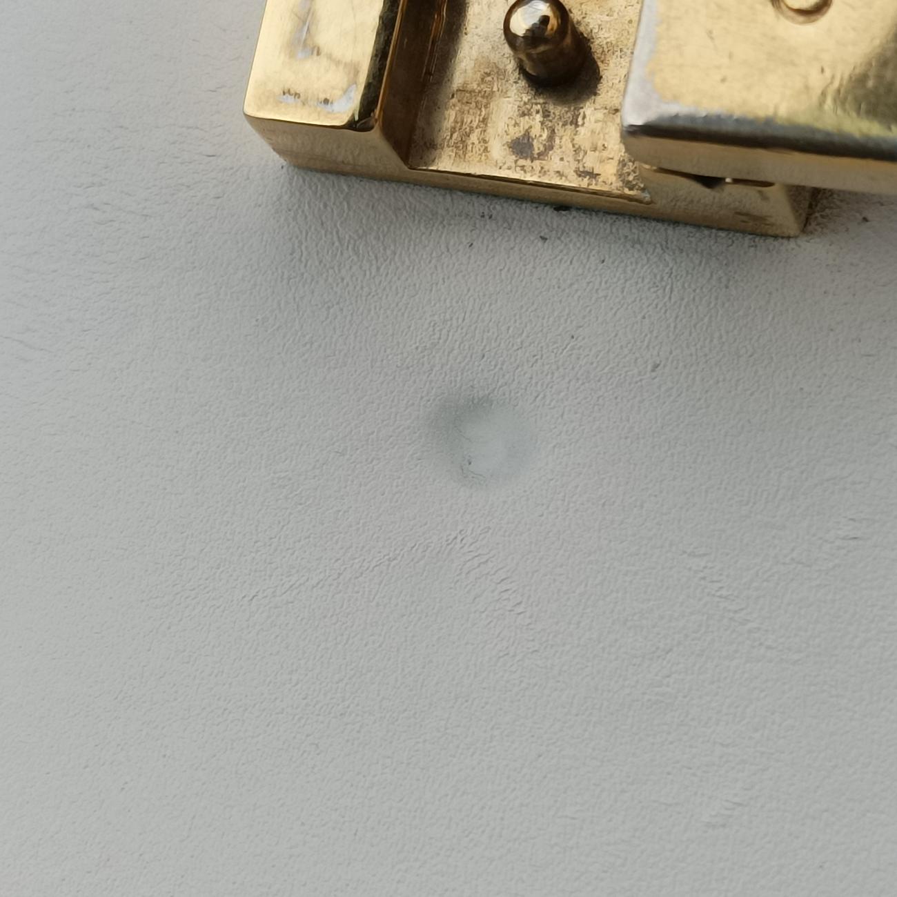 Pre-owned Gucci Sylvie Ivory× navy × red Leather 470270 shoulderbag | stylenewstar