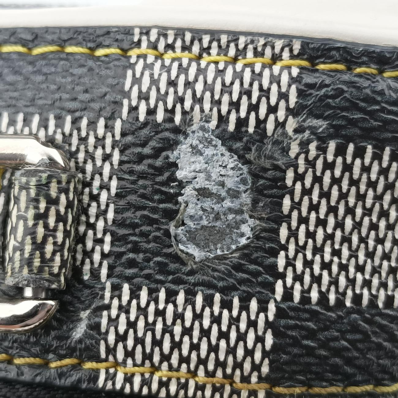 Pre-owned Louis Vuitton VALISETTE BB Noir x White x Multicolor Damier Multicolor×calf leather N40233 shoulderbag | stylenewstar