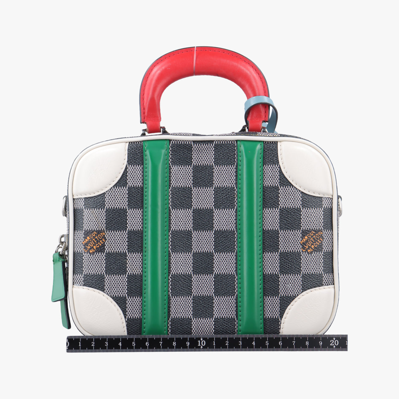 Pre-owned Louis Vuitton VALISETTE BB Noir x White x Multicolor Damier Multicolor×calf leather N40233 shoulderbag | stylenewstar