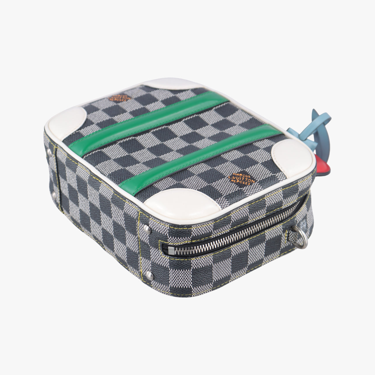 Pre-owned Louis Vuitton VALISETTE BB Noir x White x Multicolor Damier Multicolor×calf leather N40233 shoulderbag | stylenewstar