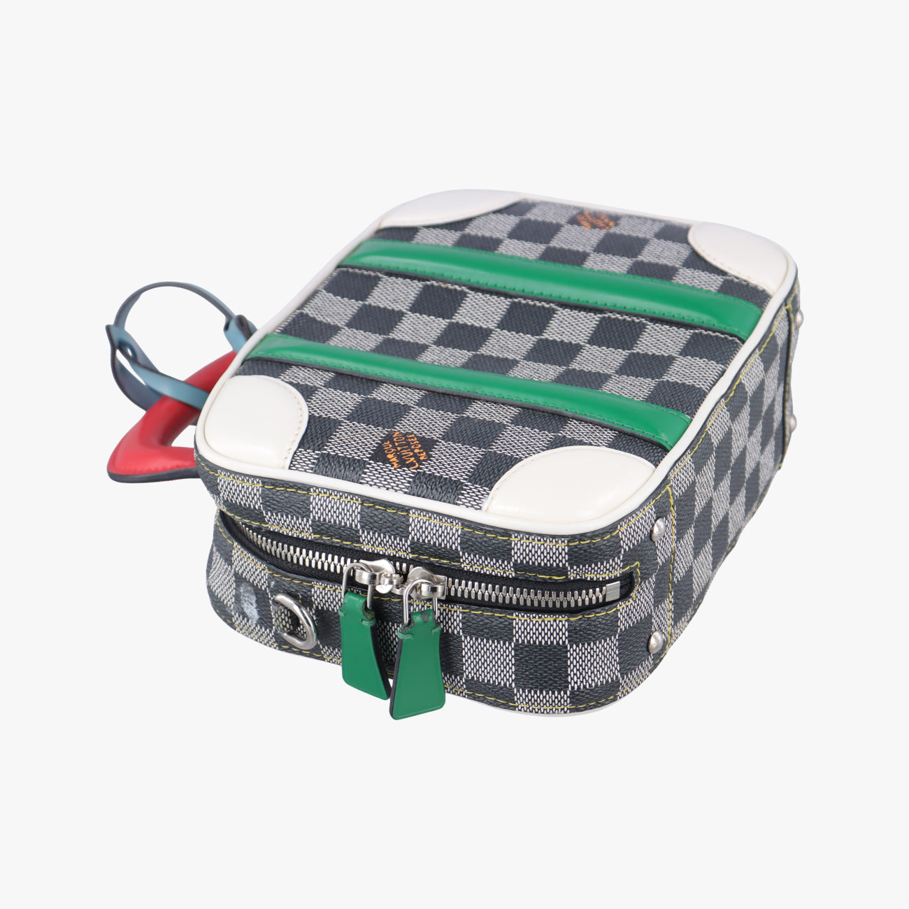 Pre-owned Louis Vuitton VALISETTE BB Noir x White x Multicolor Damier Multicolor×calf leather N40233 shoulderbag | stylenewstar