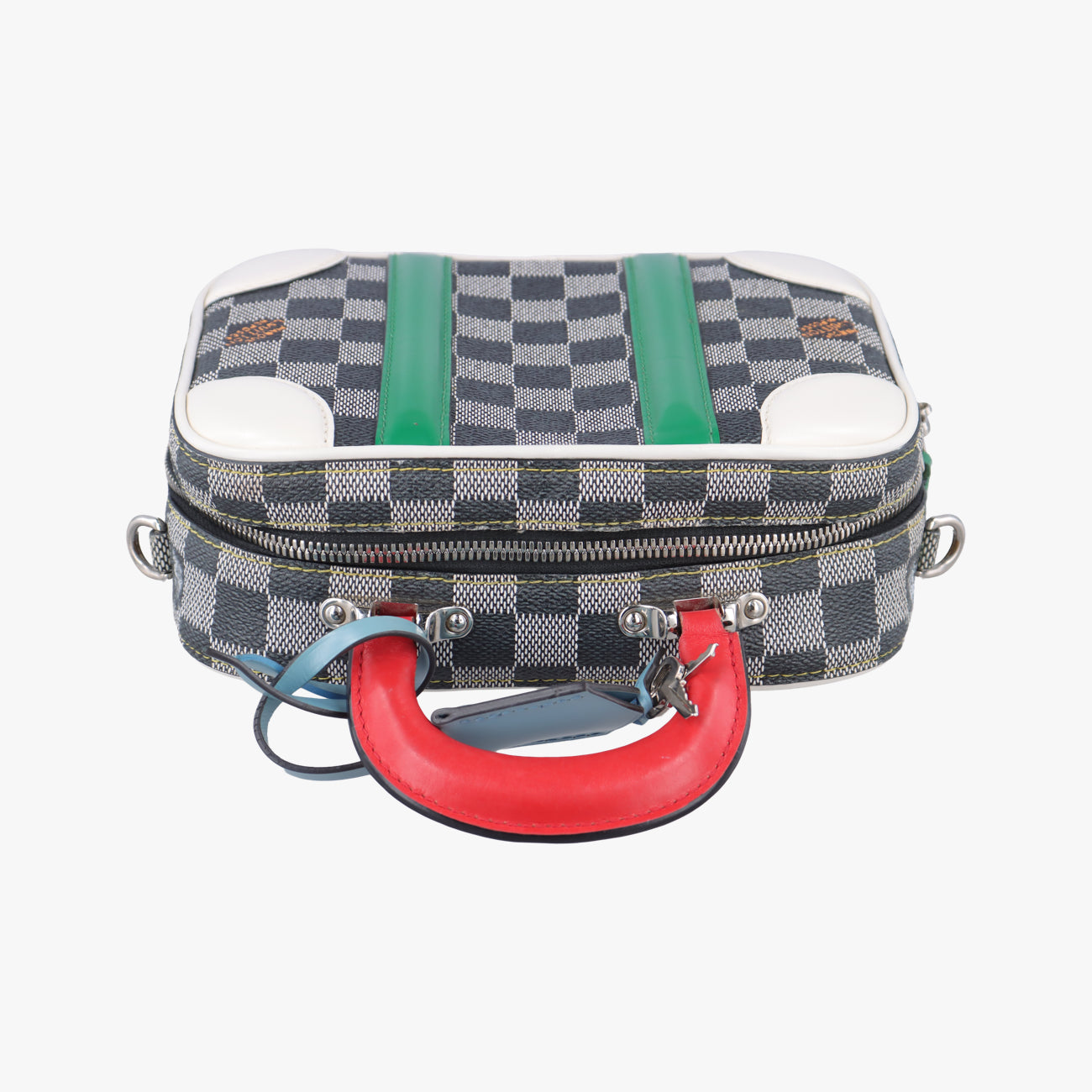 Pre-owned Louis Vuitton VALISETTE BB Noir x White x Multicolor Damier Multicolor×calf leather N40233 shoulderbag | stylenewstar