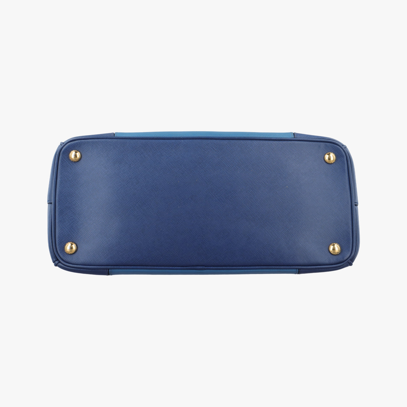 Pre-owned Prada Galleria Blue×Navy SAFFIANO Leather B2274C shoulderbag | stylenewstar