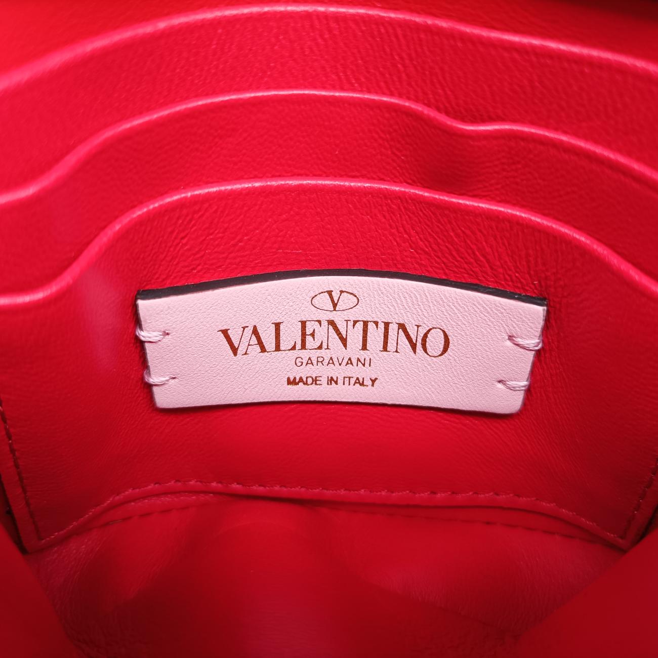 Galvani Roman Stud Flap Red Leather ICチップ