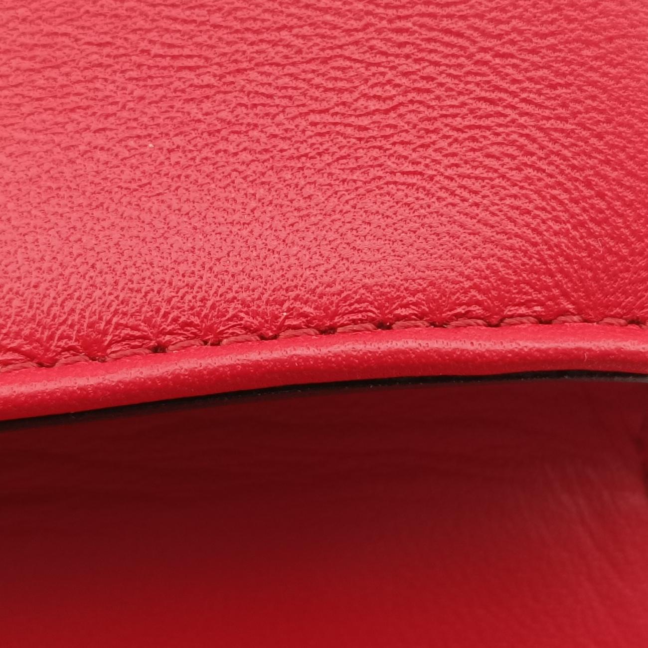 Galvani Roman Stud Flap Red Leather ICチップ