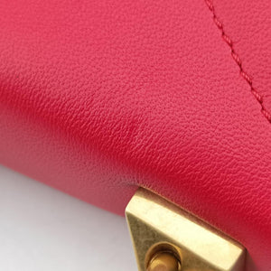 Galvani Roman Stud Flap Red Leather ICチップ