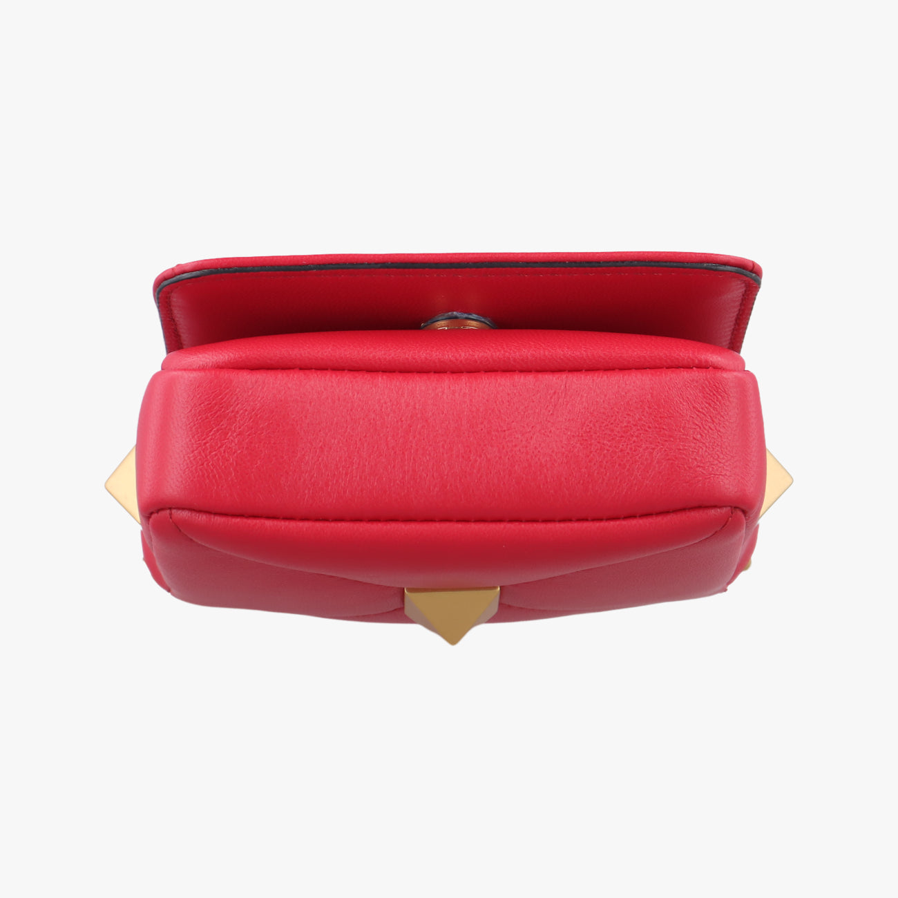 Galvani Roman Stud Flap Red Leather ICチップ