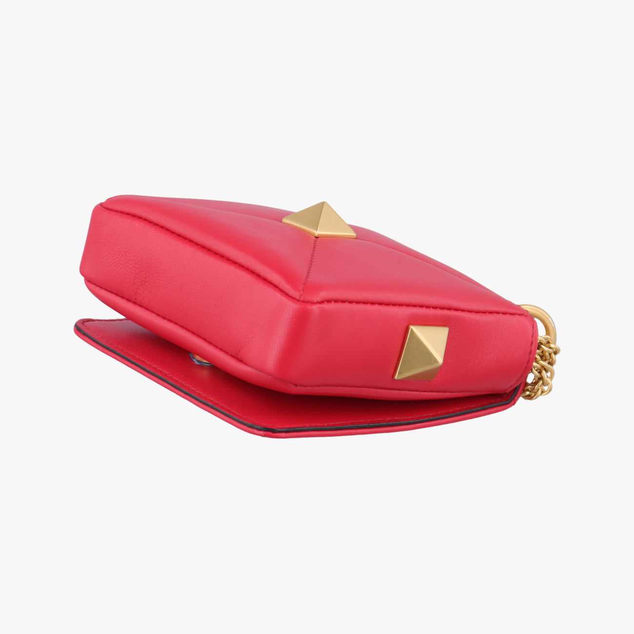 Galvani Roman Stud Flap Red Leather ICチップ