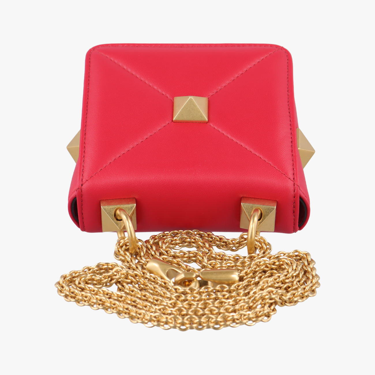 Galvani Roman Stud Flap Red Leather ICチップ