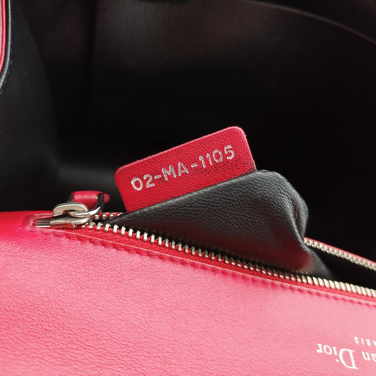 Pre-owned Christian Dior Patch Diorama Red×Multicolor Leather  shoulderbag | stylenewstar