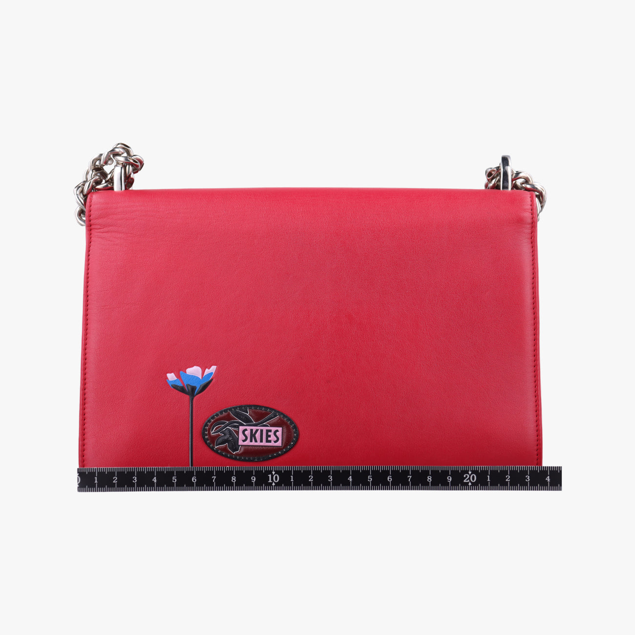 Pre-owned Christian Dior Patch Diorama Red×Multicolor Leather  shoulderbag | stylenewstar
