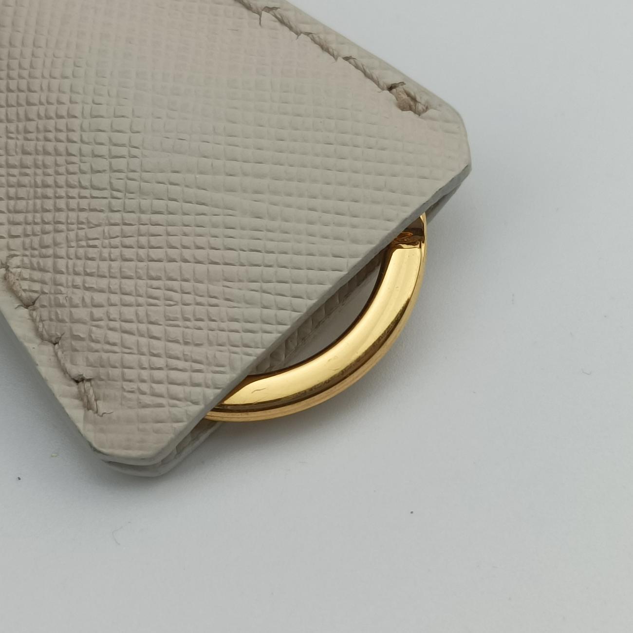 Pre-owned Prada Large Promenade Satchel White SAFFIANO Leather BL0837 shoulderbag | stylenewstar