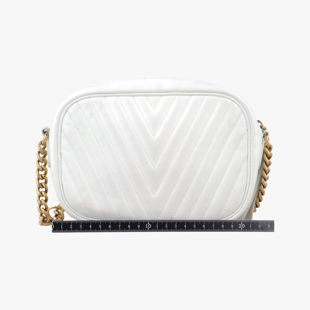 Secondhand Louis Vuitton New Wave Camera White Leather M53863 shoulderbag | stylenewstar