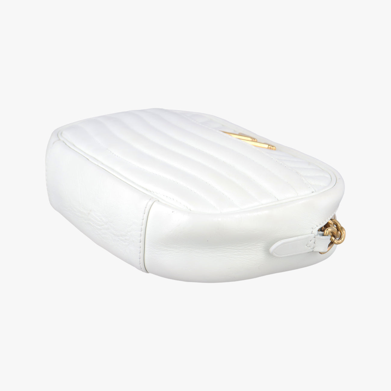 Secondhand Louis Vuitton New Wave Camera White Leather M53863 shoulderbag | stylenewstar